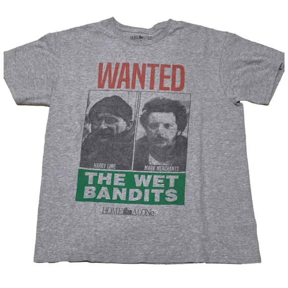 Unbranded Other - Mens Home Alone Gray The Wet Bandits Short Sleeve Tee size medium